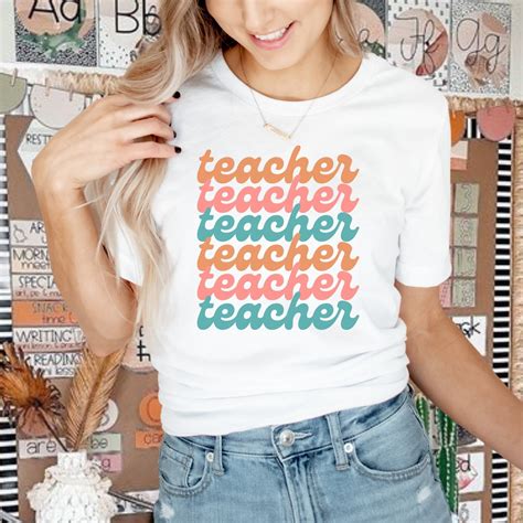 Gift for Teacher, Teacher Appreciation Shirt, Cute Teacher Shirt, Coffee Lovers Teacher Shirt, Funny Teacher T Shirt, Coffee Teacher T-Shirt Sale Price 10. . Teacher shirts etsy